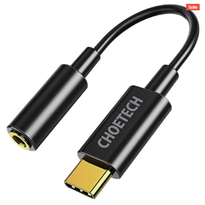 Câble CHOETECH Audio 3.5mm Type C Noir