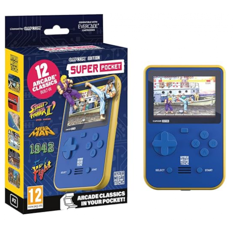 Console Evercade Neuf Bleu Super Pocket Capcom Console Evercade Neuf Bleu Super Pocket Capcom