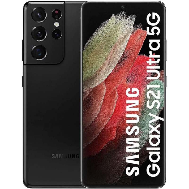 Cellulaire Samsung Usagé (A) Galaxy S21 Ultra 128 Go Déverrouillé Noir