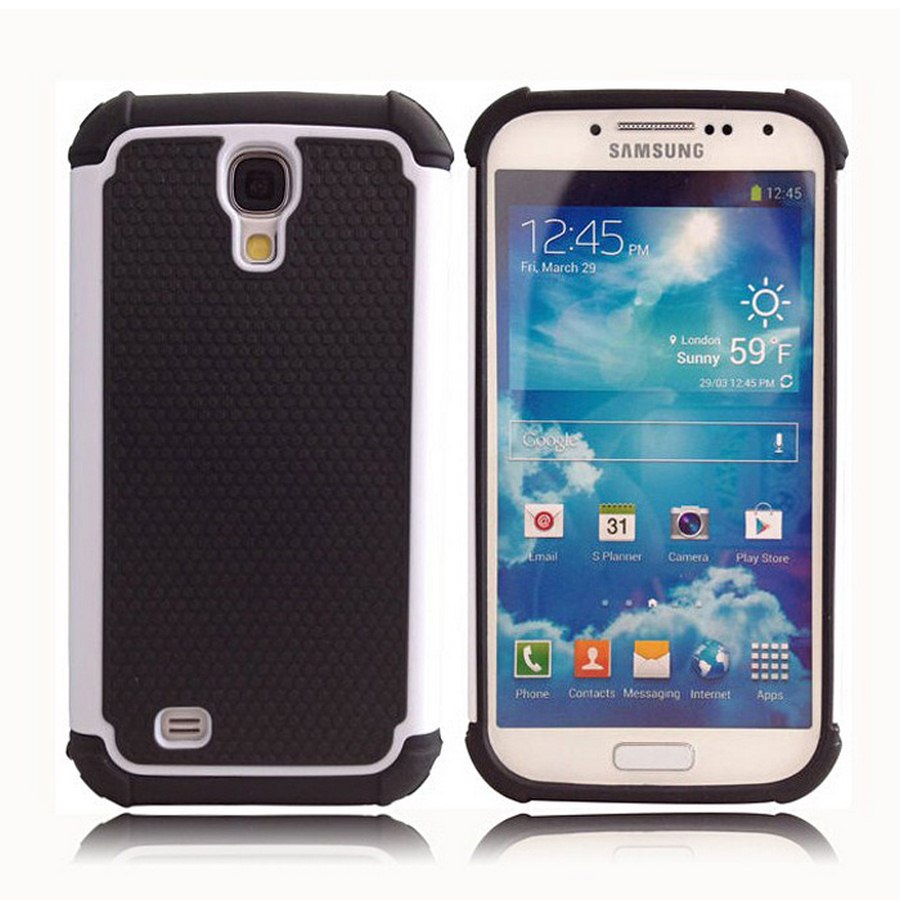 Etui Hybride 2 Pieces pour Samsung Galaxy S4 i9500 / BLANC